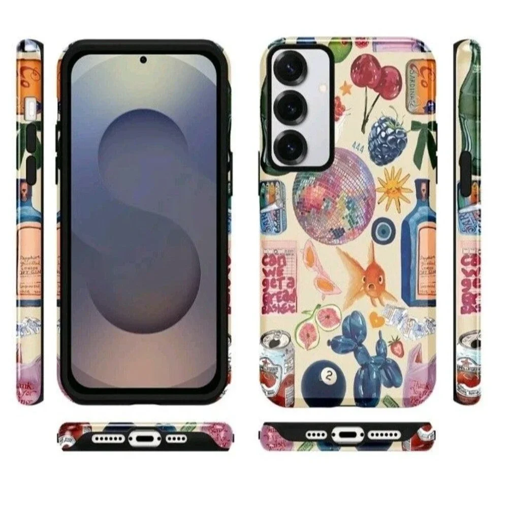 Cute Summer Collage Pattern Phone Case for Samsung Galaxy S22 5G Case 6.1